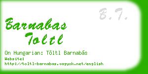 barnabas toltl business card