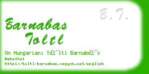 barnabas toltl business card